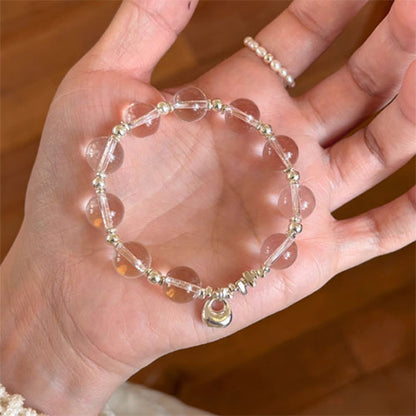 10mm天然の白水晶高級感手串