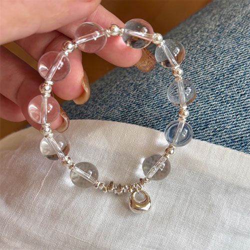 10mm天然の白水晶高級感手串