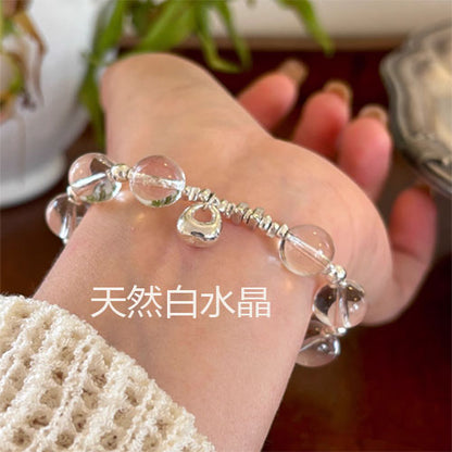 10mm天然の白水晶高級感手串