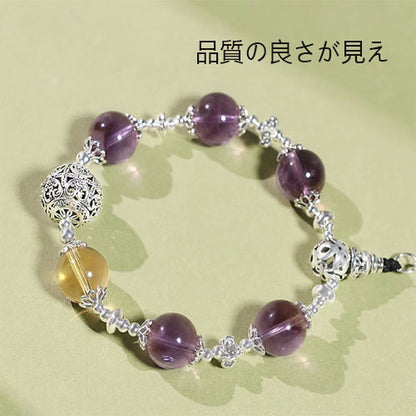 天然水晶  腕輪紫水晶手串
