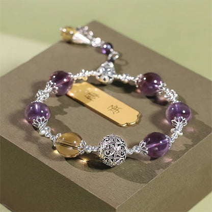 天然水晶  腕輪紫水晶手串