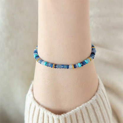 天然藍晶石手串国風多藍ブレス