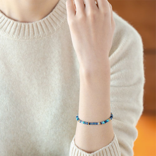 天然藍晶石手串国風多藍ブレス