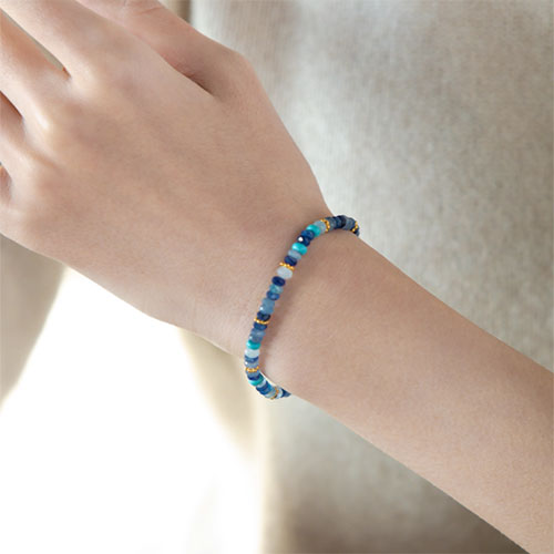 天然藍晶石手串国風多藍ブレス