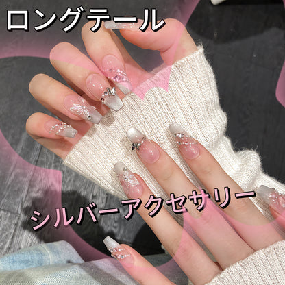 薔薇の星を手で描きますダイヤモンド装飾猫目爆閃着用甲