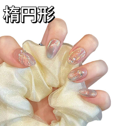 【人魚微夢】蔷薇真珠飾夢幻可愛純欲神秘高級感着用甲