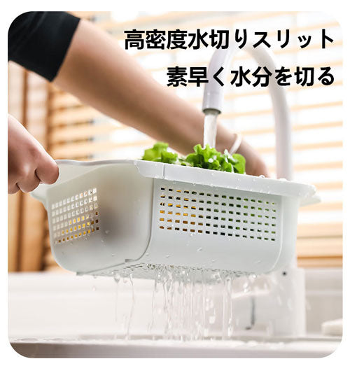 多派 伸縮式水切りバスケット キッチン用野菜洗い籃・洗い盆用 水切りバスケット リビング用フルーツボウル 水槽用ろ過バスケット