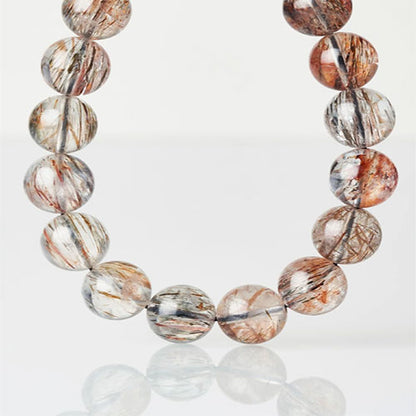 黒金超七手串  男女同款のシンプルな素の輪水晶腕輪  アクセサリー