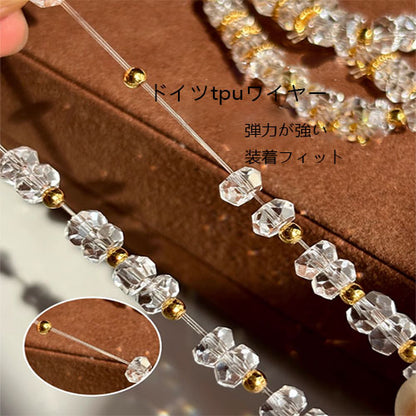 天然の白水晶のビーズの腕輪女性は軽くて豪華で小さい衆の設計の高級感の手串は精緻でシンプル