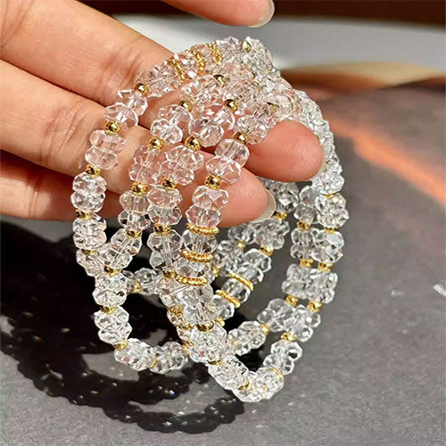 天然の白水晶のビーズの腕輪女性は軽くて豪華で小さい衆の設計の高級感の手串は精緻でシンプル