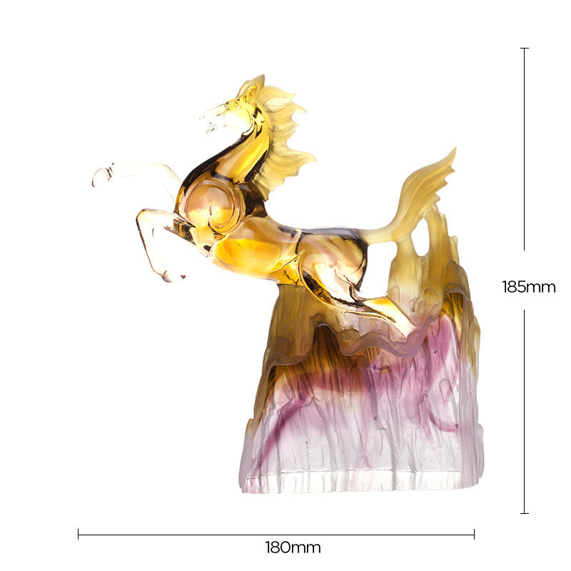 古法琉璃馬 工芸品