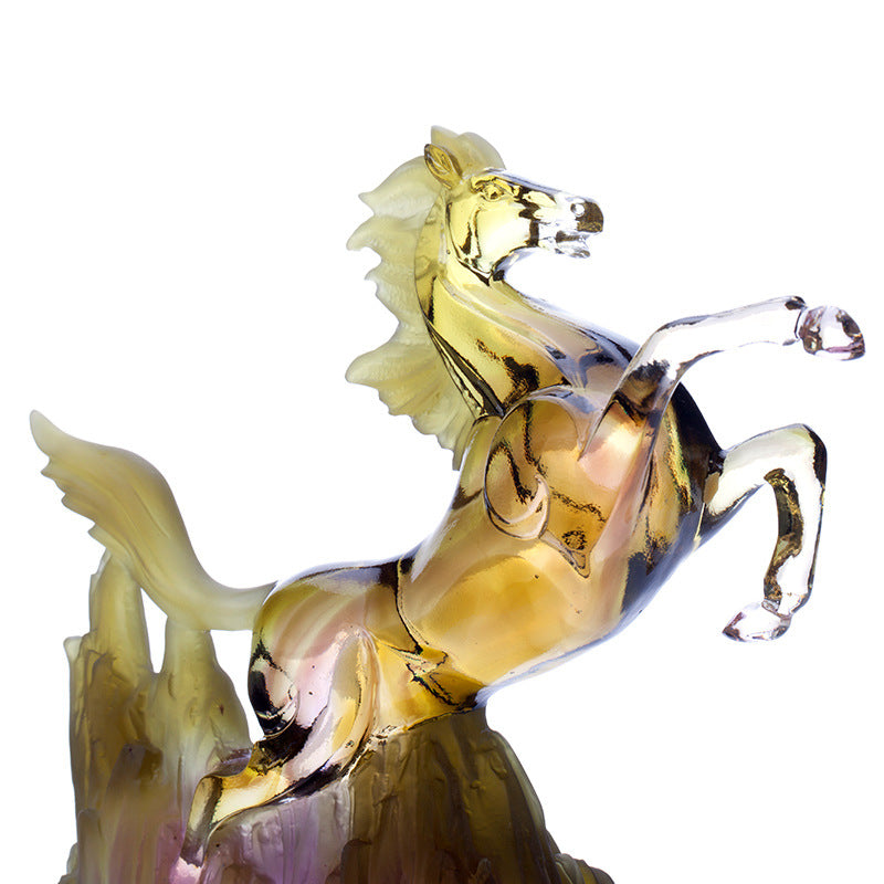 古法琉璃馬 工芸品