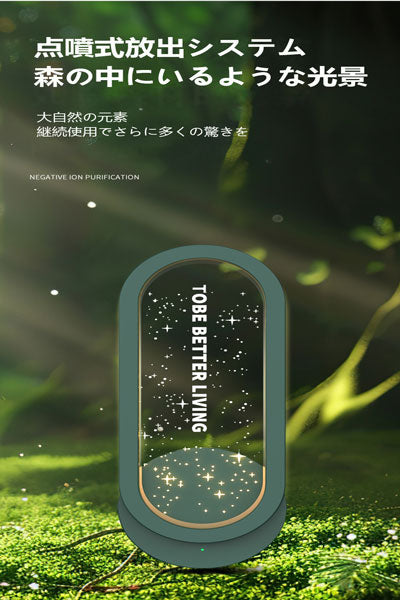 小型マイナスイオンエアクリーナー、トイレ・洗面所の異臭除去・脱臭・ホルムアルデヒド除去機、星空ムードライト