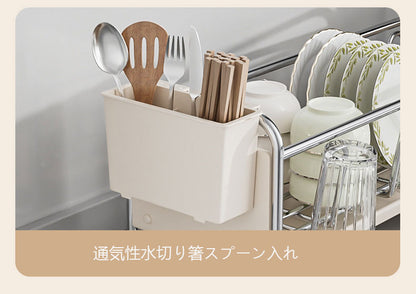 ステンレス製のキッチン用お皿乾燥ラック、水槽収納用のお皿ラック、狭幅のお皿ラック、お箸・お碗・お皿の乾燥用ラック、多機能収納ラック