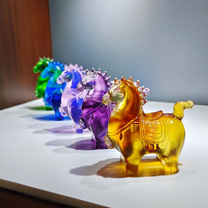 古法琉璃の小唐馬香炉