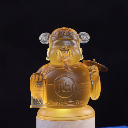瑠璃財神置物 招財 ミニ小財神