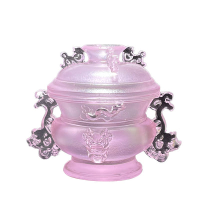 古法琉璃南博院復刻蟠螭耳蓋炉 琉璃香炉 博山炉 小粉炉 デスクトップ装飾品 収納