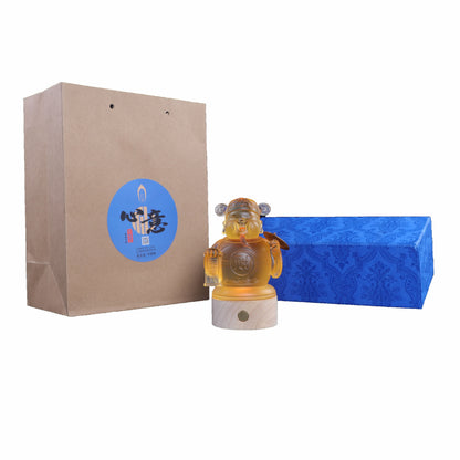 瑠璃財神置物 招財 ミニ小財神