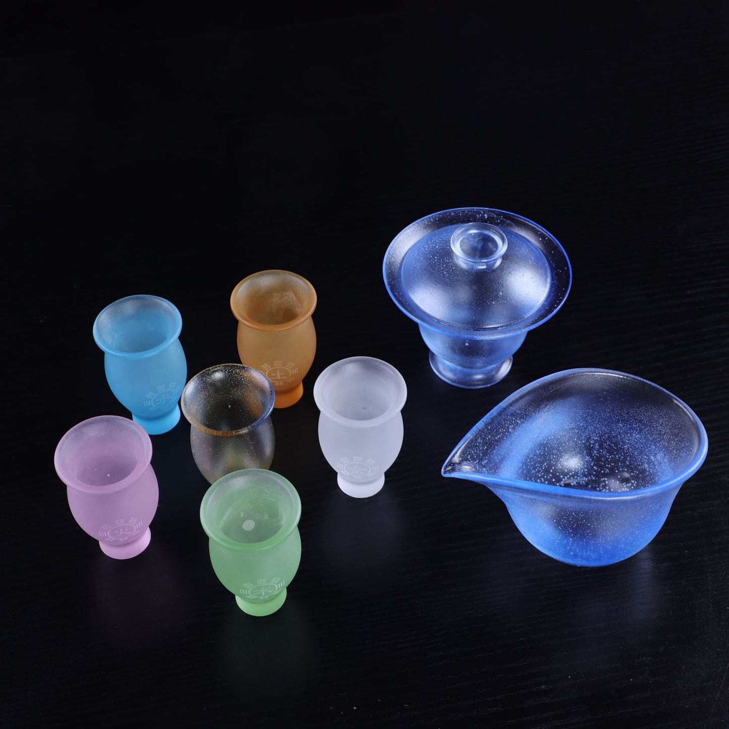 古法脱蠟琉璃五行杯セット