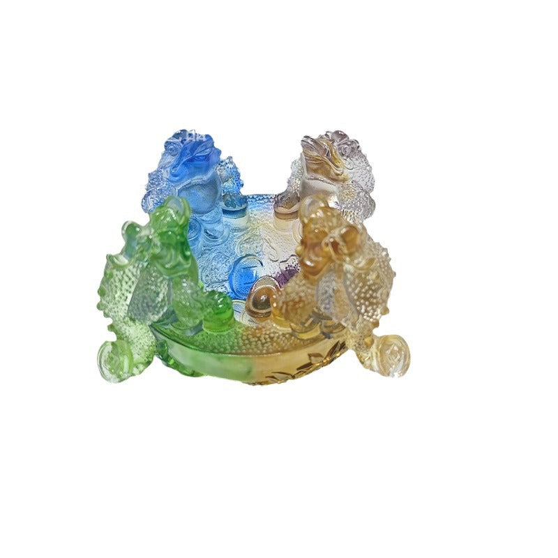 古法琉璃金蟾聚宝盆