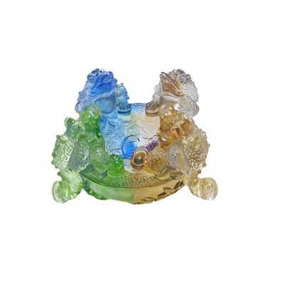 古法琉璃金蟾聚宝盆