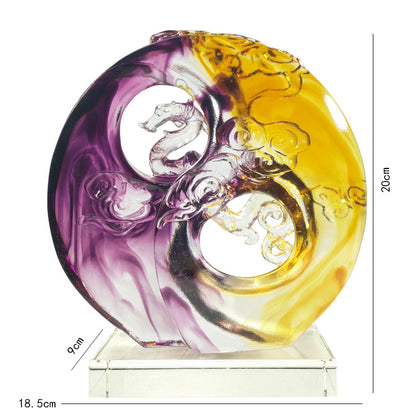 瑠璃の置物 開業ギフト 風水の置物 招財鎮宅  結婚祝い用品