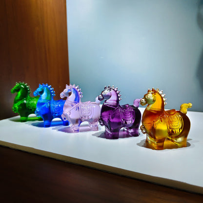 古法琉璃の小唐馬香炉