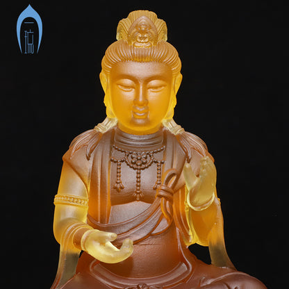 琉璃の仏像置物