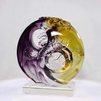 瑠璃の置物 開業ギフト 風水の置物 招財鎮宅  結婚祝い用品