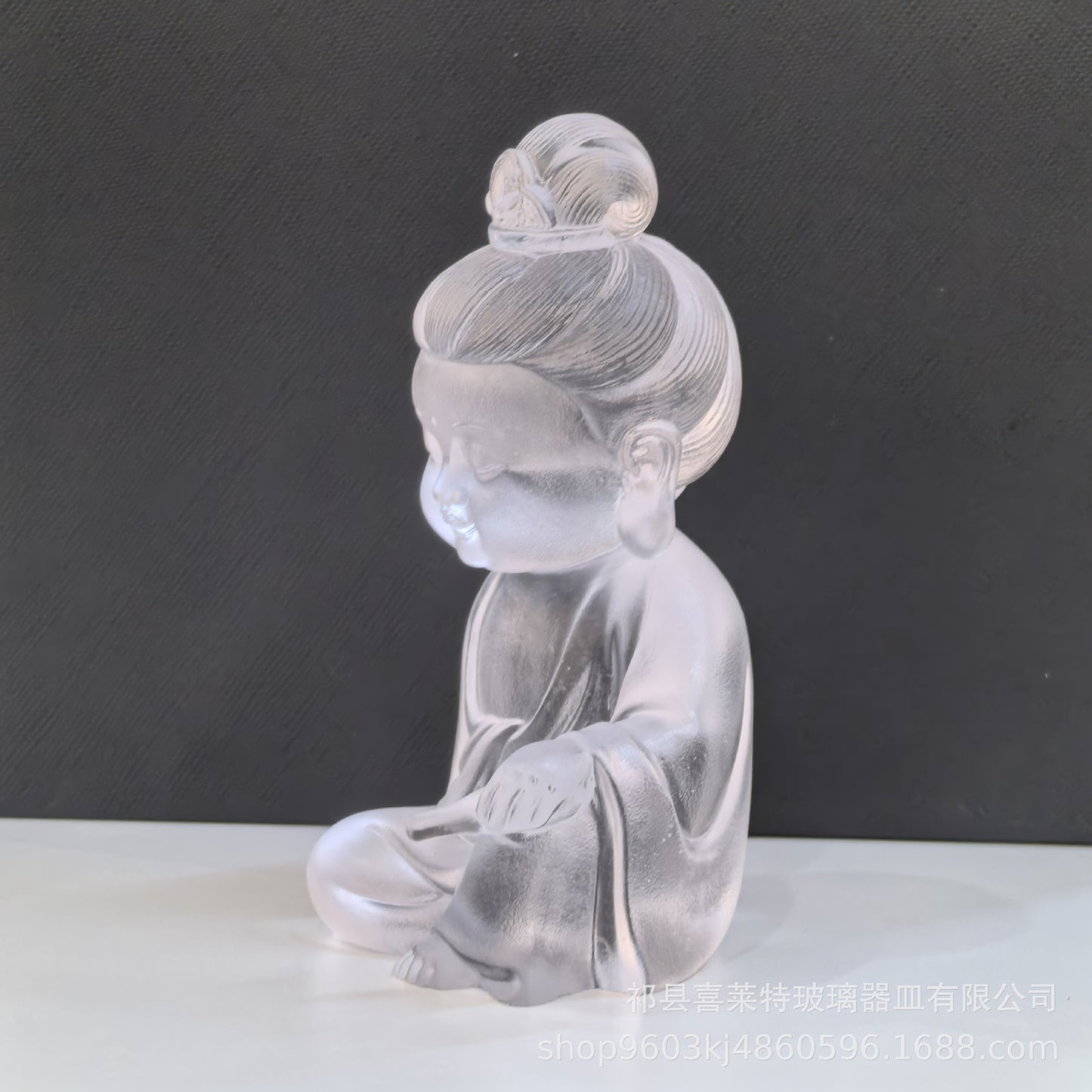 古法琉璃禅意観音菩薩置物