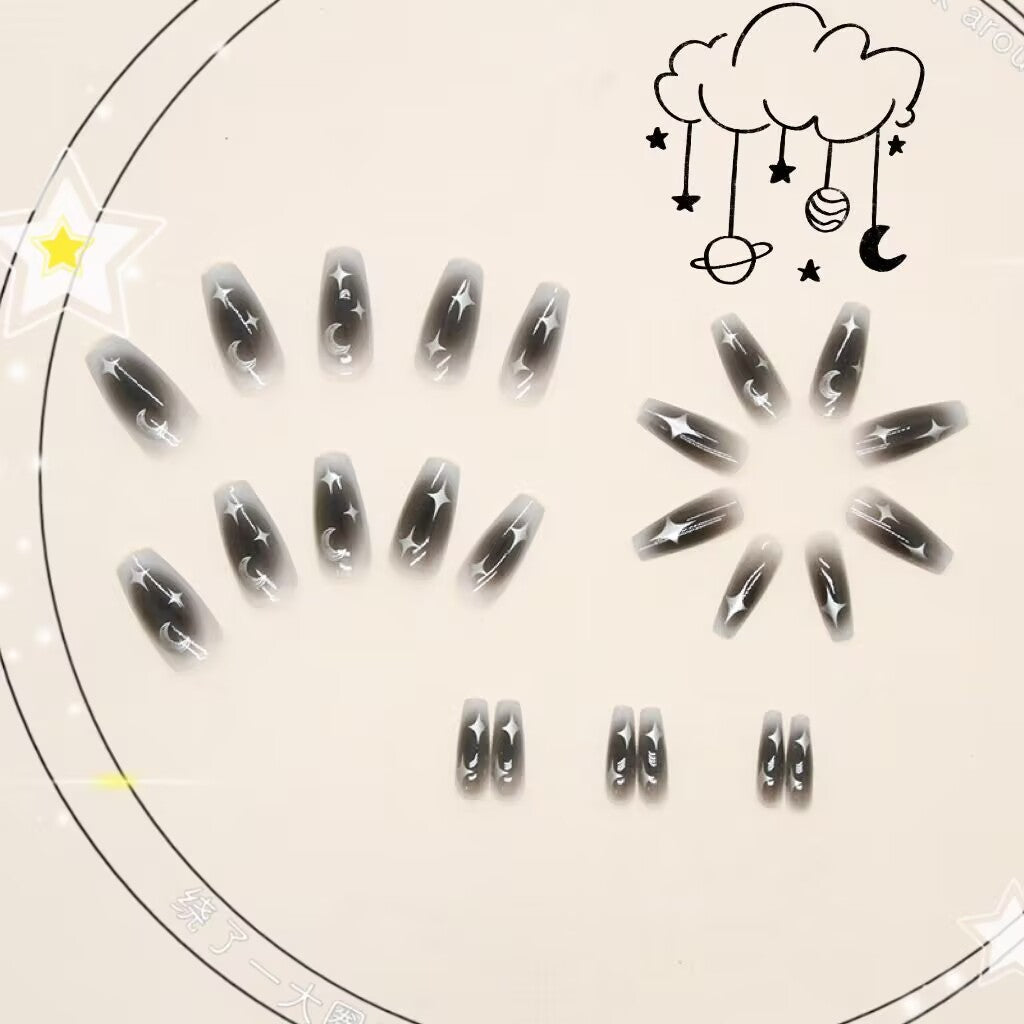 星月系列の暗黒の辣妹は銀色の星辰を染めて甲を着け