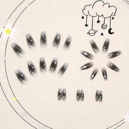 星月系列の暗黒の辣妹は銀色の星辰を染めて甲を着け