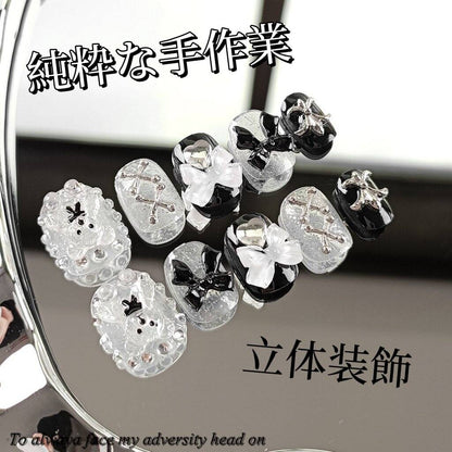 かわいい小熊の蝶ネクタイ小熊の立体装飾純手手描き甘い酷斬新な短い方の甲を着け