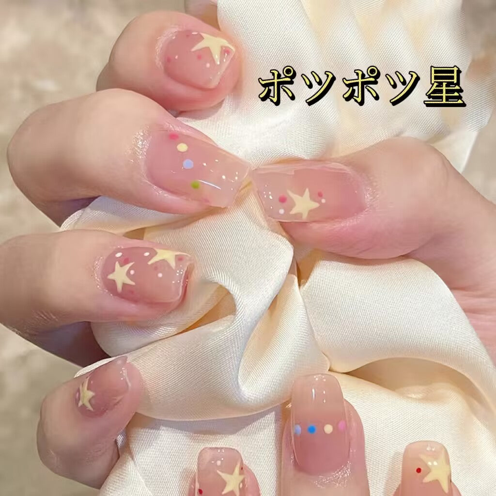 甘い波の点の星を透かしてやさしいins風遊び心遊び心のある短い方円を着け