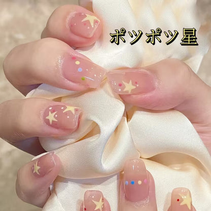 甘い波の点の星を透かしてやさしいins風遊び心遊び心のある短い方円を着け