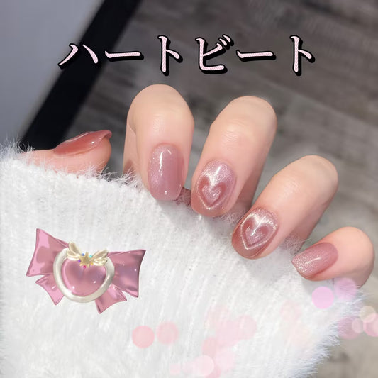 心働の信号の光治療のピンクのきらめく猫の目シンプルな純粋な色のかわいい独特の短い台形の甲を着け