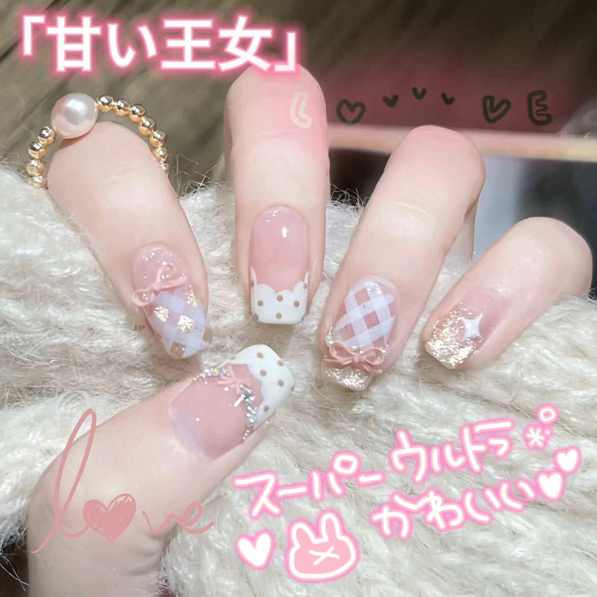 甘い王女のリボンのドットのかわいいシリーズの身に着け