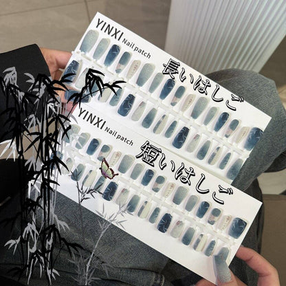 国風青釉磨砂中国風レトロな竹の葉の甲にぼかし