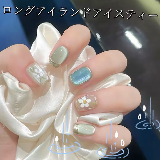 長島氷茶純金猫の目の氷花短方円を着て甲をつけ