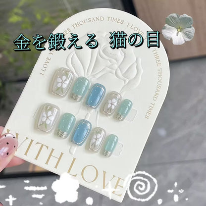 長島氷茶純金猫の目の氷花短方円を着て甲をつけ