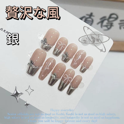 蝶のリボンのドットが手で描きます甘くて軽やかなフレンチドレス