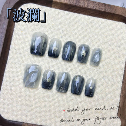 波瀾の手染めで白を出して高級感を出し短い角型のアーマー