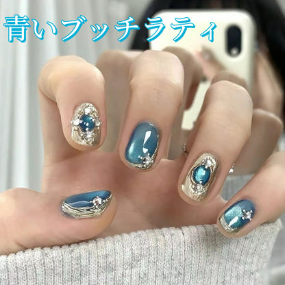 ブルーブチュラティキャッツアイ爆閃マジックミラーパウダー着用甲