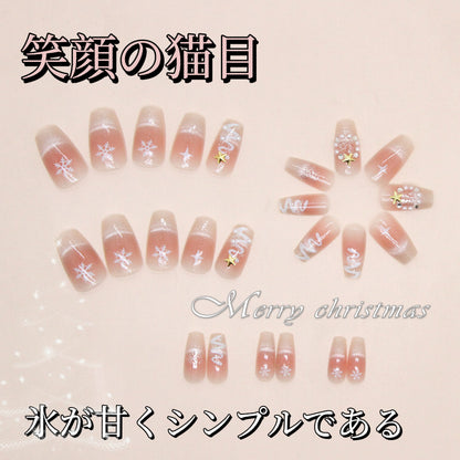 クリスマス・コレクション氷に雪を通し  星飾りの手描き雪  猫の目純粋に欲しますかわいくて甘い甲を身に着け