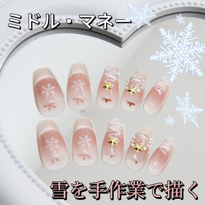 クリスマス・コレクション氷に雪を通し  星飾りの手描き雪  猫の目純粋に欲しますかわいくて甘い甲を身に着け